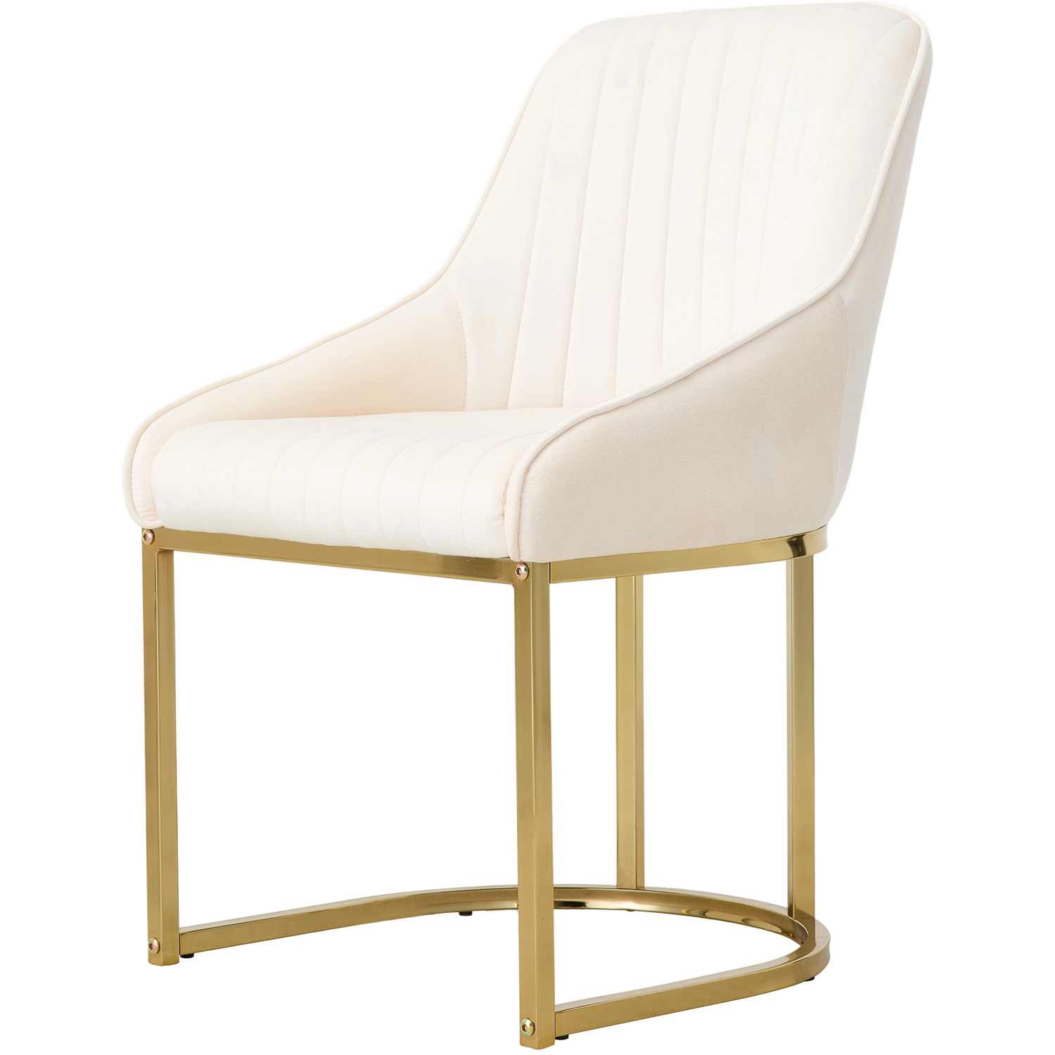 Livingandhome Set Of 2 Upholstered Dining Chairs - White