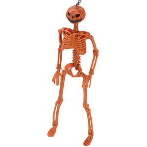 Lifeideas Posable Halloween Pumpkin Skeleton Decoration