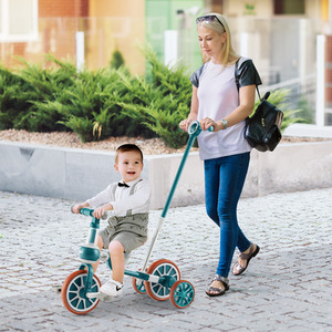 4-in-1 Kids Tricycle with Push Handle