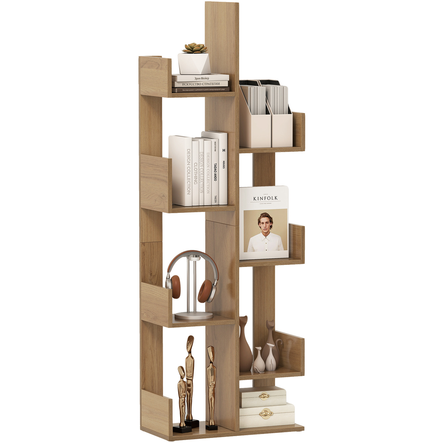 8-Tier Tree Bookshelf Book Display Rack