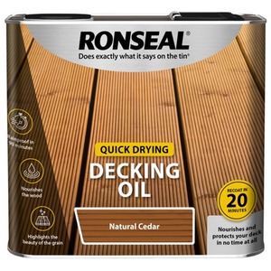 Ronseal Decking Oil Natural Cedar Quick Drying Oil 2.5L
