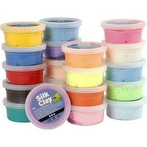 Silk Clay, assorted colours, 20x40 g