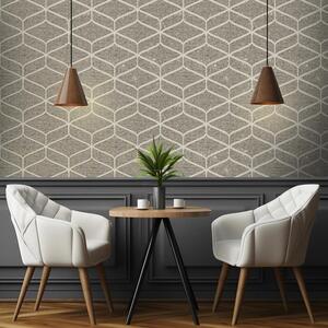 Linear Detail Stylish Trellis Wallpaper