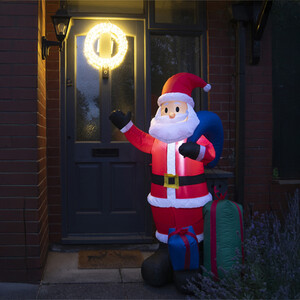 Inflatable Santa Claus with Presents, 154cm Medium