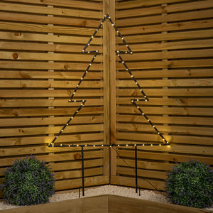 Light up Dewdrop Metal Christmas Tree with Garden Stake