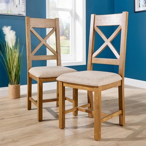 Beige Pair of Copenhagen Smoked Oak Dining Chairs Beige Wool Seat Solid Oak Legs shot 11220305