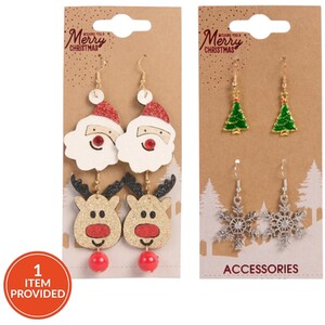 Pack of 2 Christmas Earrings