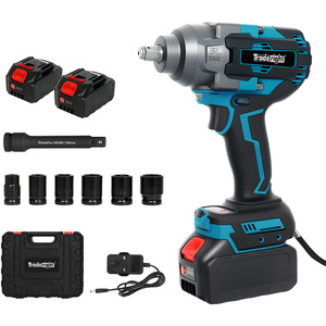 21V Brushless Impact Wrench 1200Nm 2 Battery Electric Rattle Gun Kit