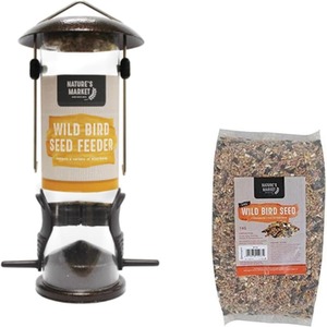 Hanging Bird Feeder For Seed with 1kg Bag of Seeds