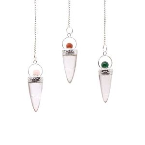 Rock Crystal Cone  Ring Asst MultiColor