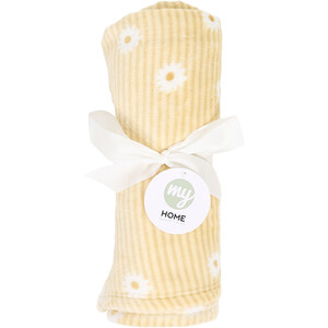 Daisy Stripe Printed Throw