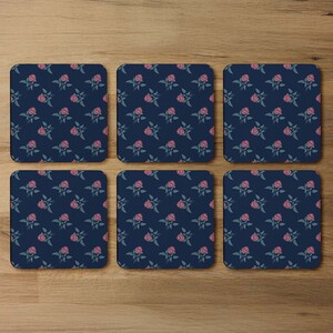 Roses  Spots Print Coaster