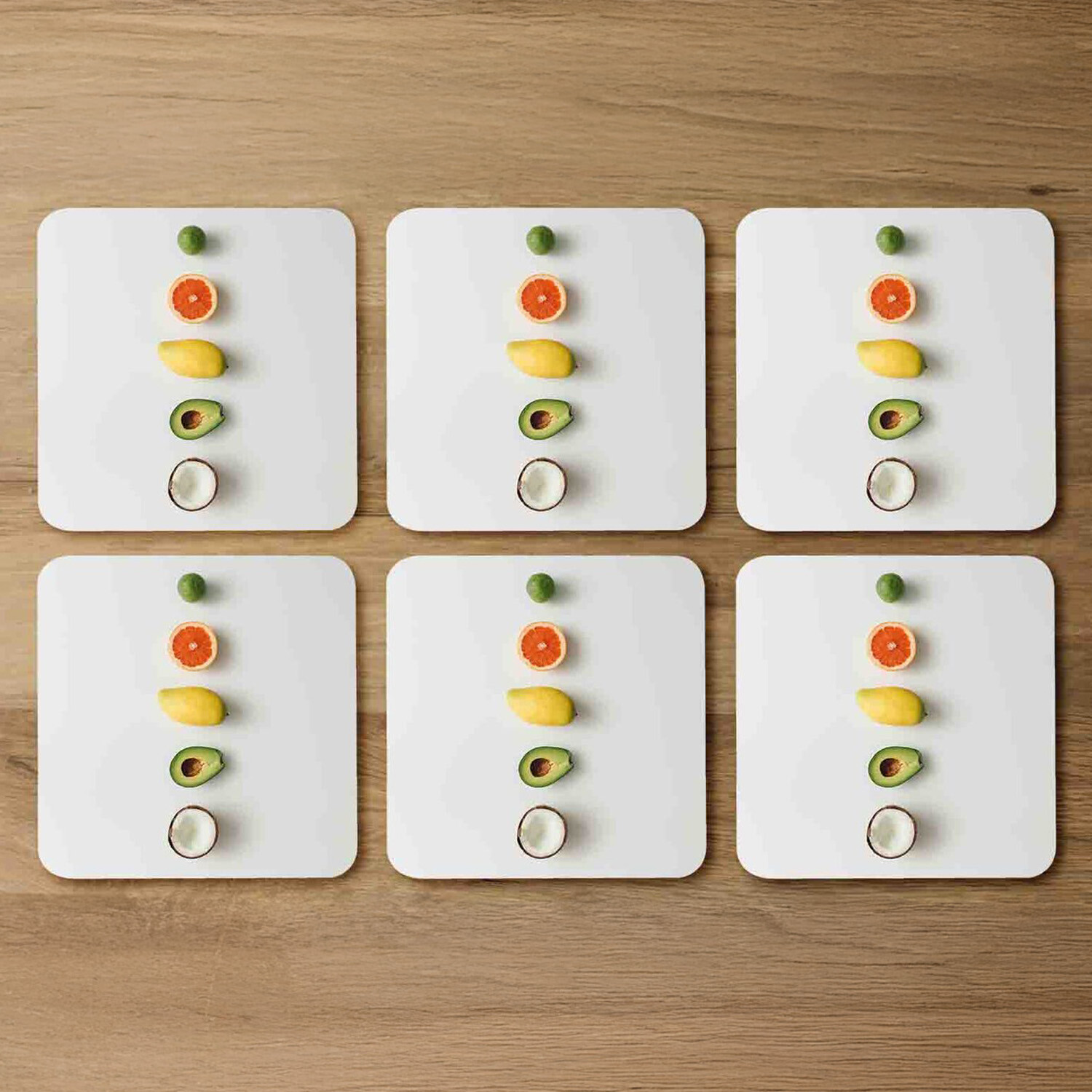 Image of Selection Of Fruit Coaster Set -&hellip;