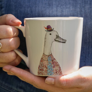 Mikasa Tipperleyhill Fine China Duck Print Mug, Gift Boxed, 380ml