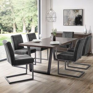 Set Of 2 Brooklyn Dining Chairs - Charcoal Grey