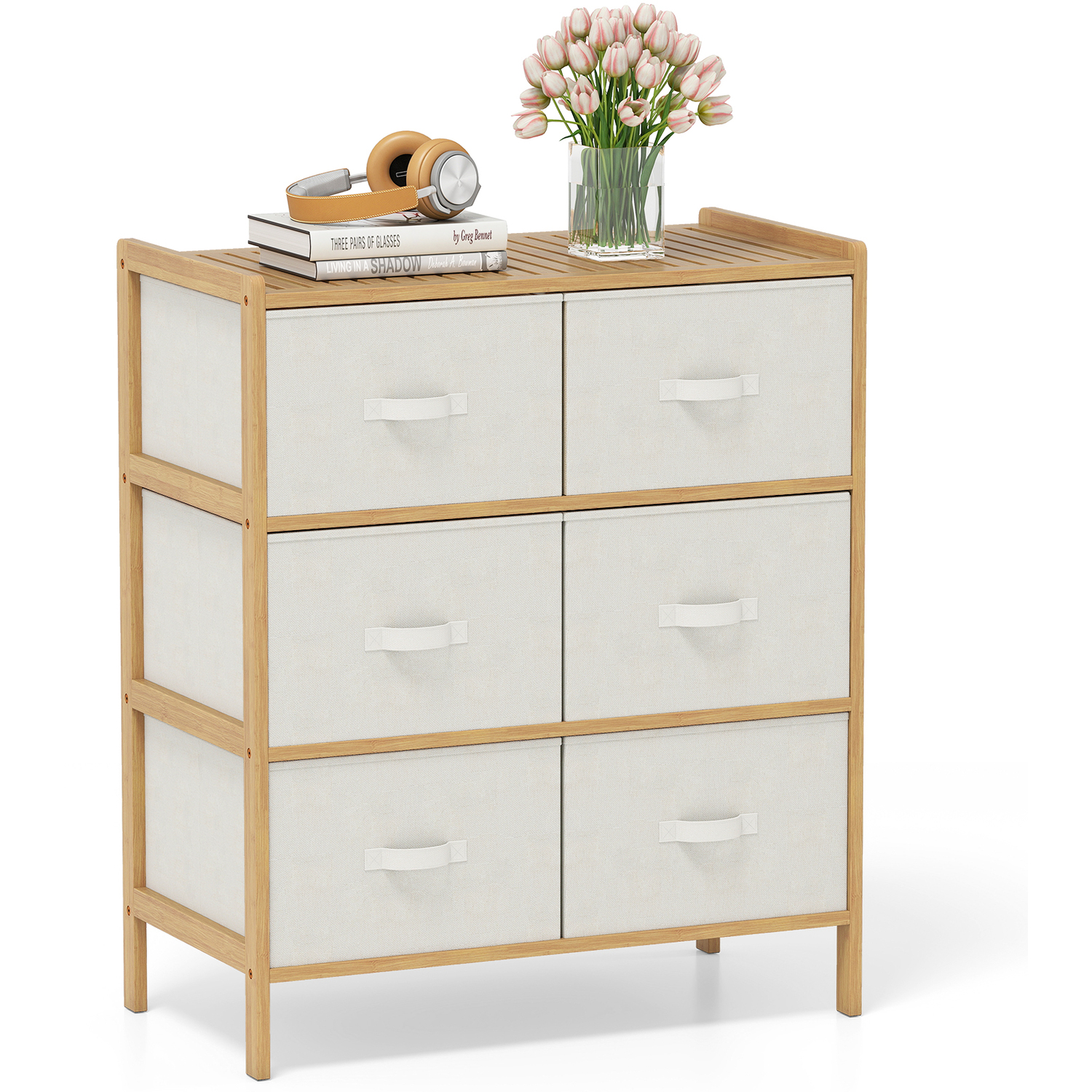 Modern Chest Of Drawers - Natural And Grey