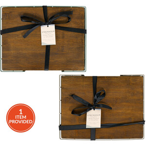 Set of 4 Stockholm Bamboo Placemats with Wire Holder