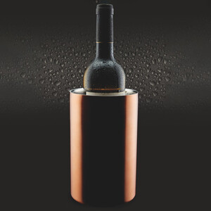 BarCraft Double Walled Copper Finish Wine Cooler, Gift Boxed