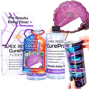 Resin for Professional Top Coats, Coasters, Tumblers, Craft - Apex Resin CurePro