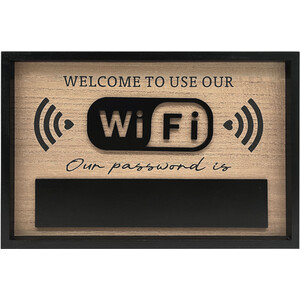 WiFi Wood Effect Sign