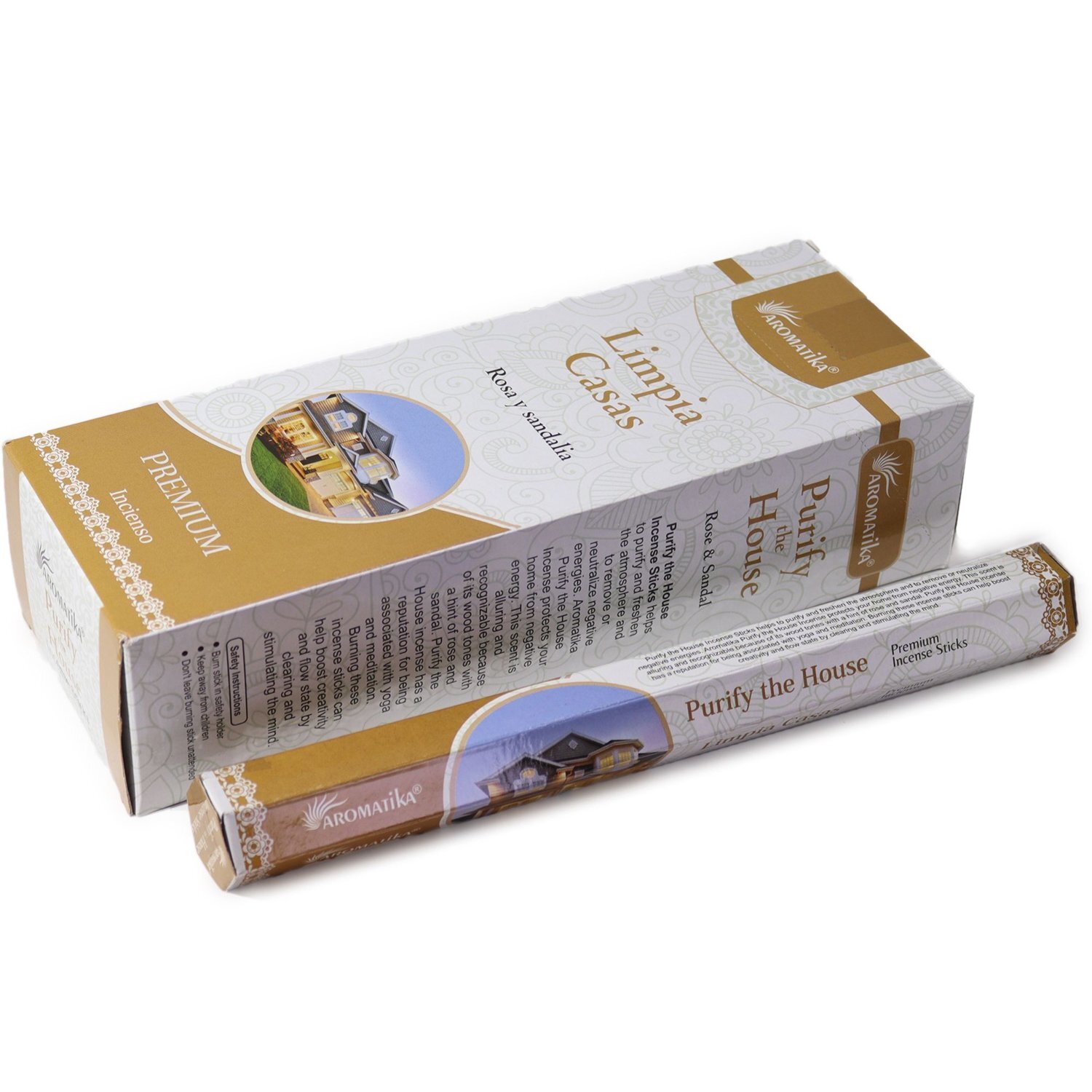 Aromatika Charcoal Free Hex Incense for Purify, Refresh and Home Rituals - Brown