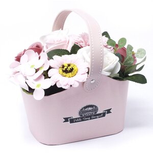 Peaceful Pink Bath Bouquet with Roses Flowers Soft Scented Relaxing