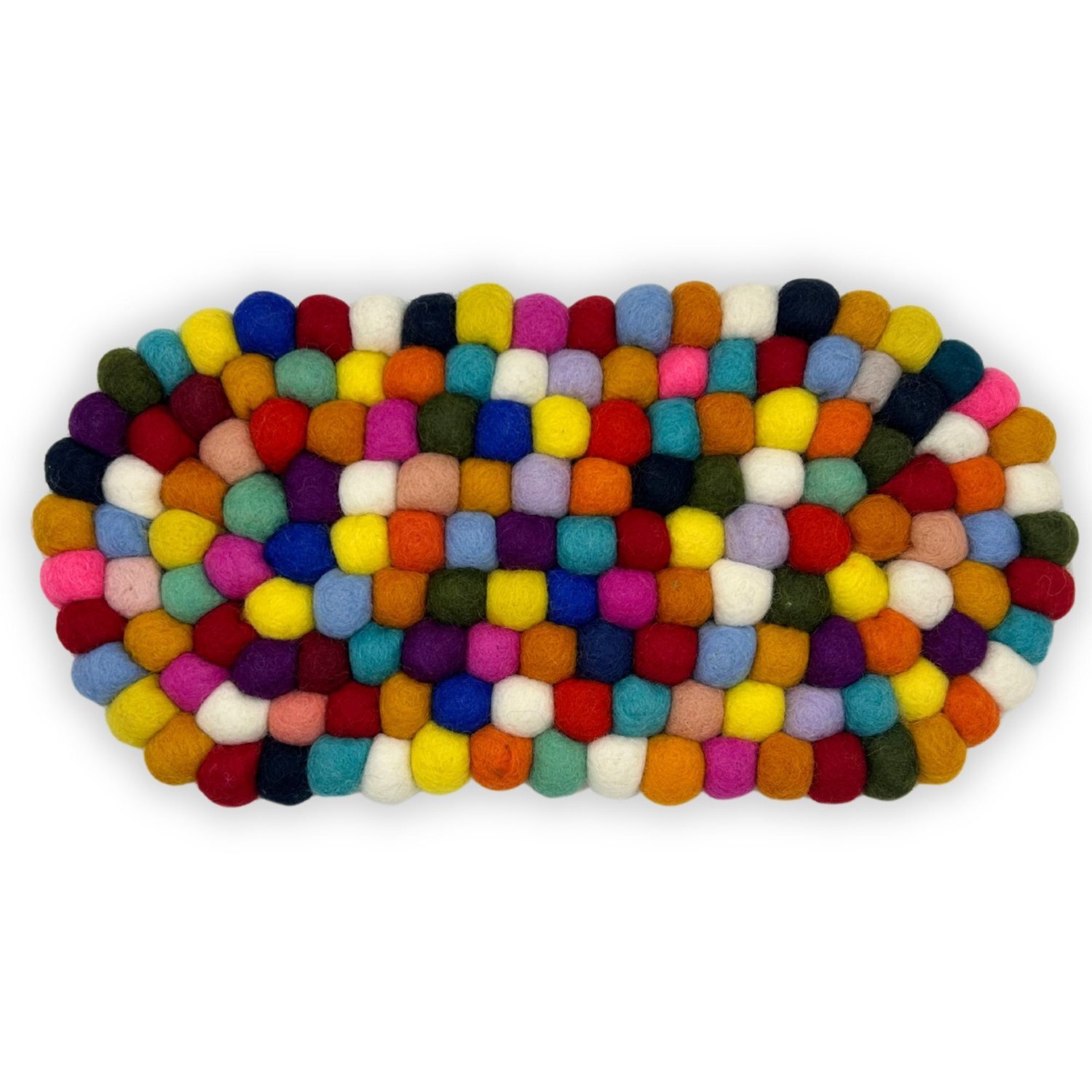 Image of Multi Color Felt Ball Oval Center&hellip;