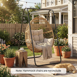 Outsunny Hammock Chair Stand Only, Hanging Chair Stand, 150 KG Load