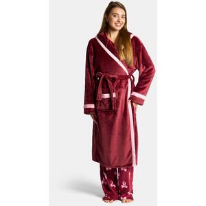 OHS Flannel Fleece Piped Edge Dressing Gown