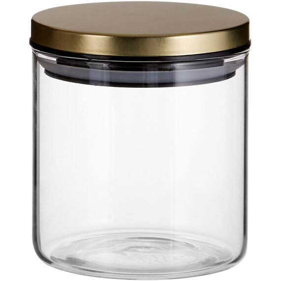 Freska Glass Storage Jar with Gold Lid 550ml