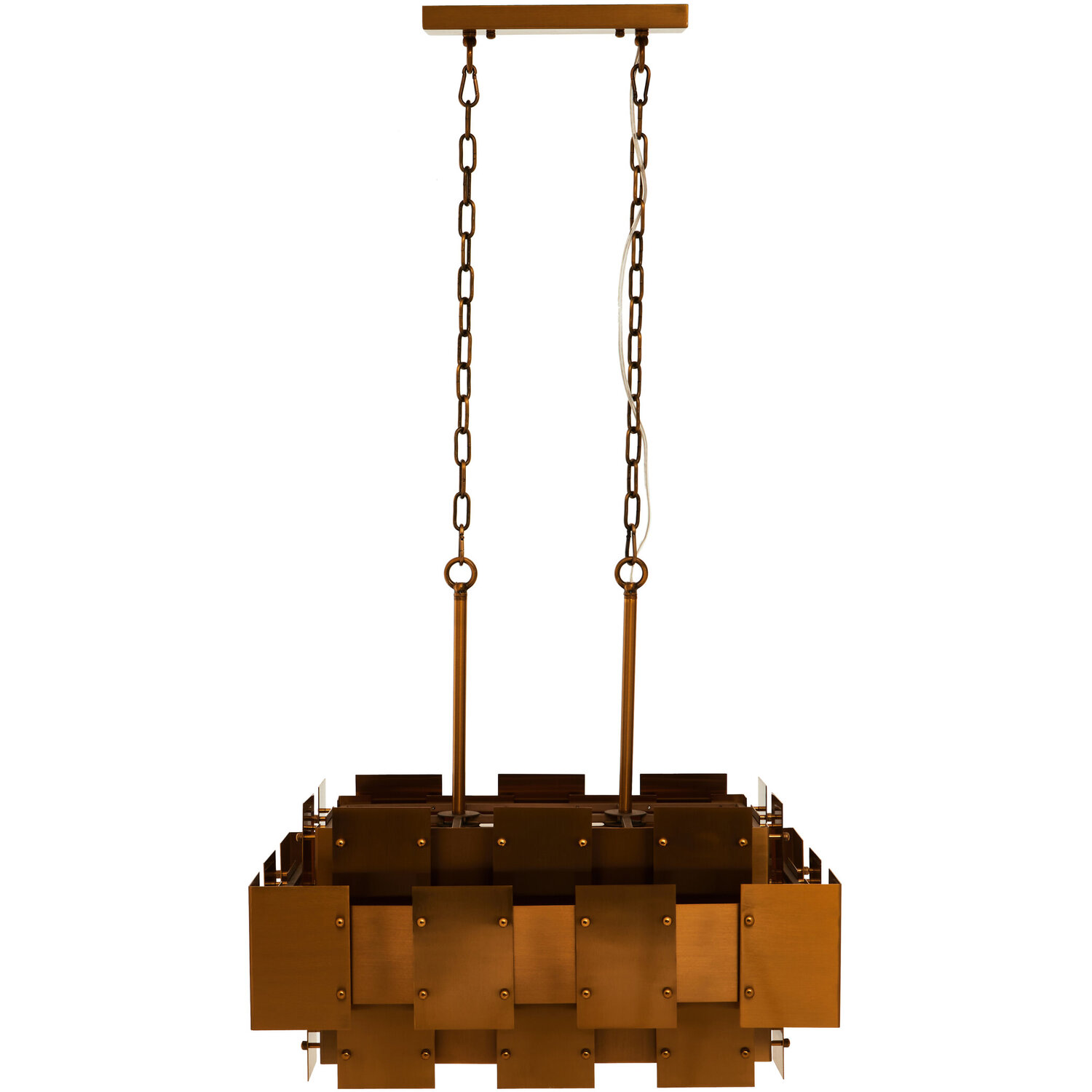 Karlo Metal Brass Finish Pendant Light With Eight Bulbs - Gold