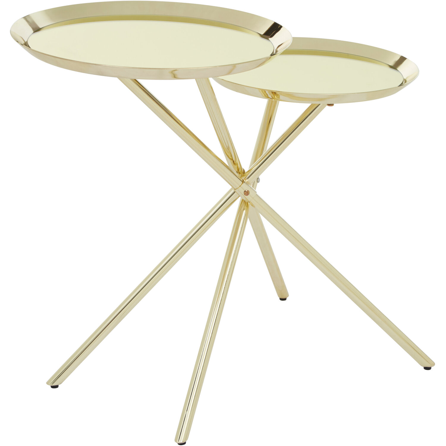 Oria Warm Metallic Side Table - Gold