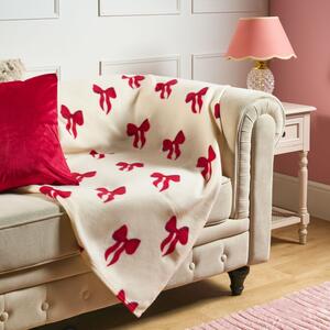 OHS Bow Print Fleece Throw