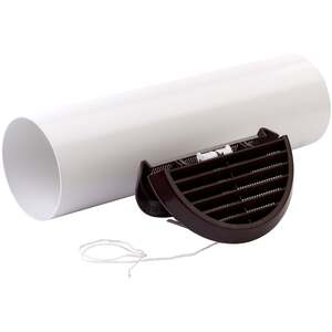 Xpelair Simply Silent Wall Kit Brown, Round/White - SSWKBR - Ideal for Easy Ventilation