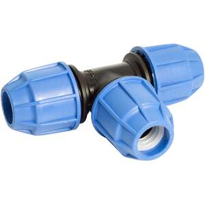 FloPlast Equal Tee 32mm Plastic - 493024 - Plumbing Fitting