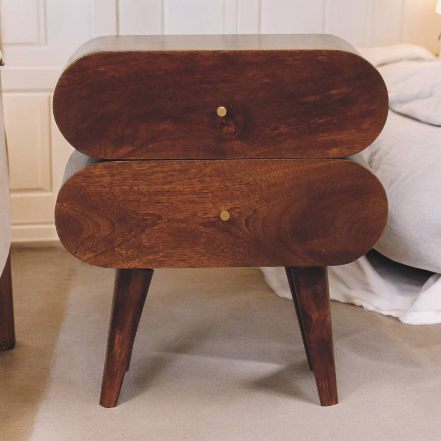 Artisan Furniture Solid Wood Bubble Chestnut Bedside - Brown