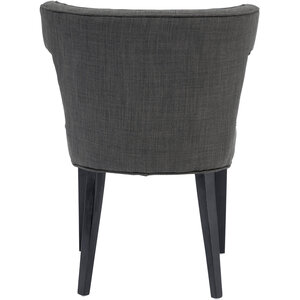 Oria Grey Fabric Dining Chair with Black Legs