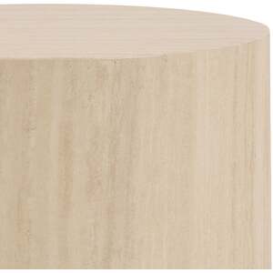 Lille Travertine Effect Round Pedestal Set of 2