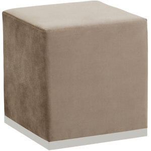 Hagen Mink And Silver Square Stool