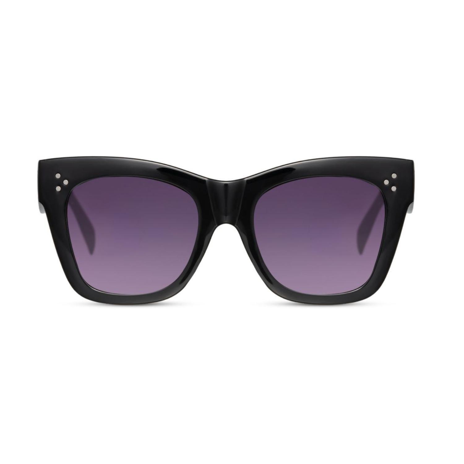 Sunglass Station Urban Butterfly Unisex Sunglasses - Glossy Black