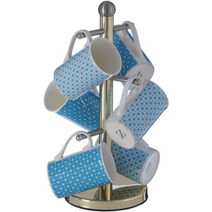 Hirano 6 Cup Gold Finish Mug Tree