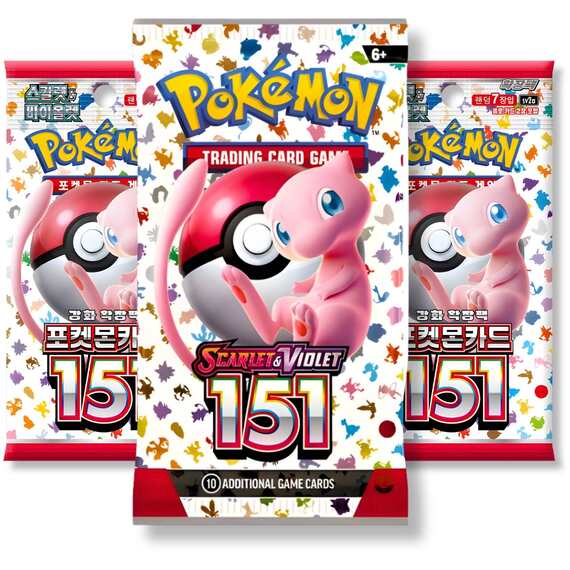 151 Mixed Bundle - 1 English 151 Pack + 2 Korean 151 Booster Packs (TCYM Imported)