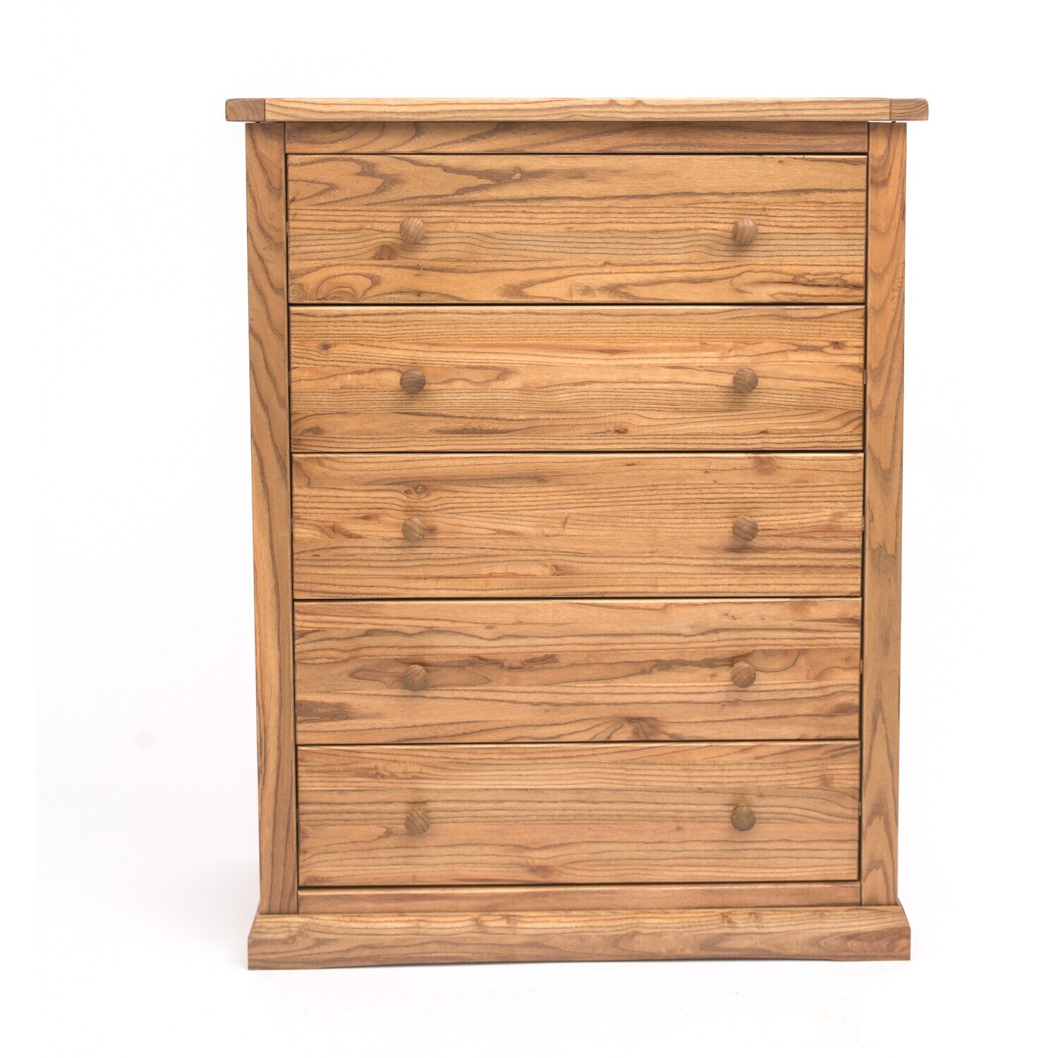 Cabinet Bits Salerno 5 Drawer Chest Of Drawers - Light Brown / 90Cm