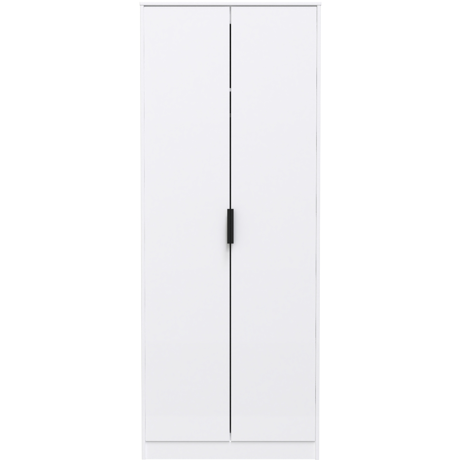 Diego Ready Assembled Tall Plain Wardrobe - White Matt