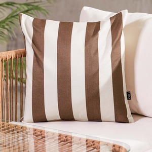 2 Pack Cushion 43x43 Kyoto Fabric, Stripe, Chocolate