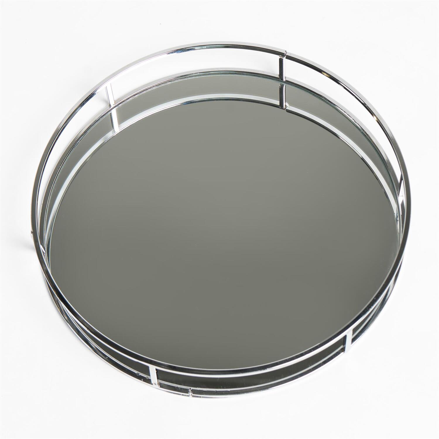 Ohs Mirror Tray - Silver / 31Cm