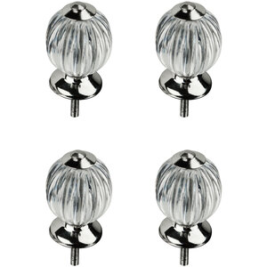 Set of 4 Chic Vintage Style Clear Acrylic Drawer Knobs