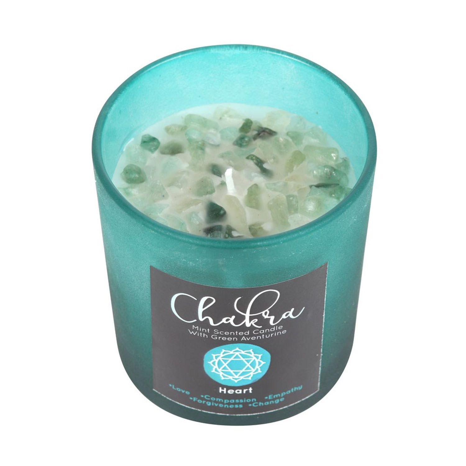 Something Different Mint Heart Chakra Scented Candle - Teal