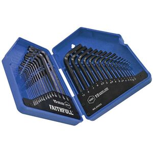 Faithfull Metric/imperial Hex Key Set, 30 Piece