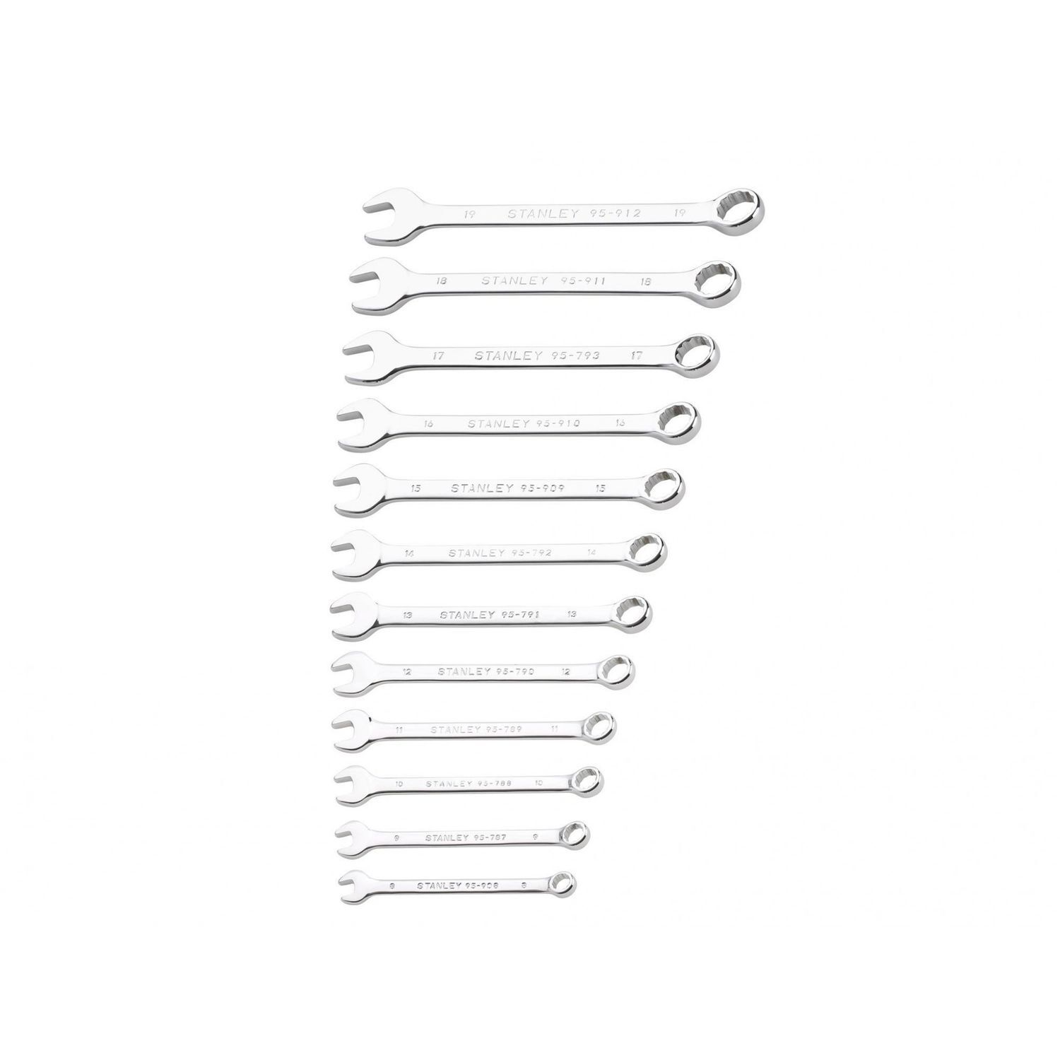 Stanley Hand Tools Combination Wrench Set, 12 Piece - Multi Colour